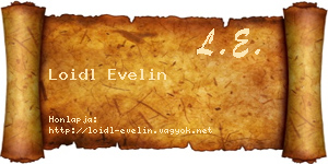 Loidl Evelin névjegykártya